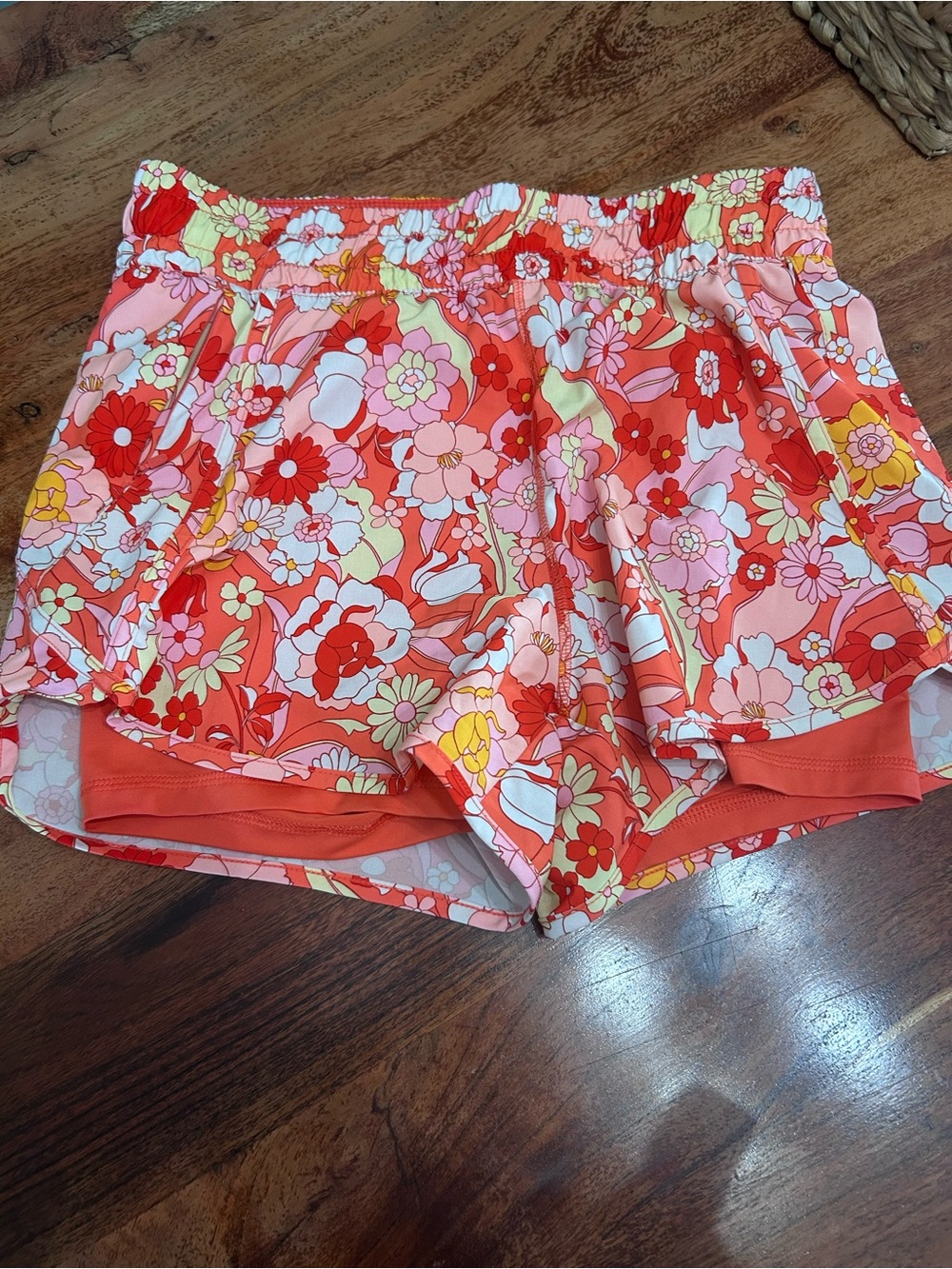 Avia Pink & Red Floral Ladies Shorts